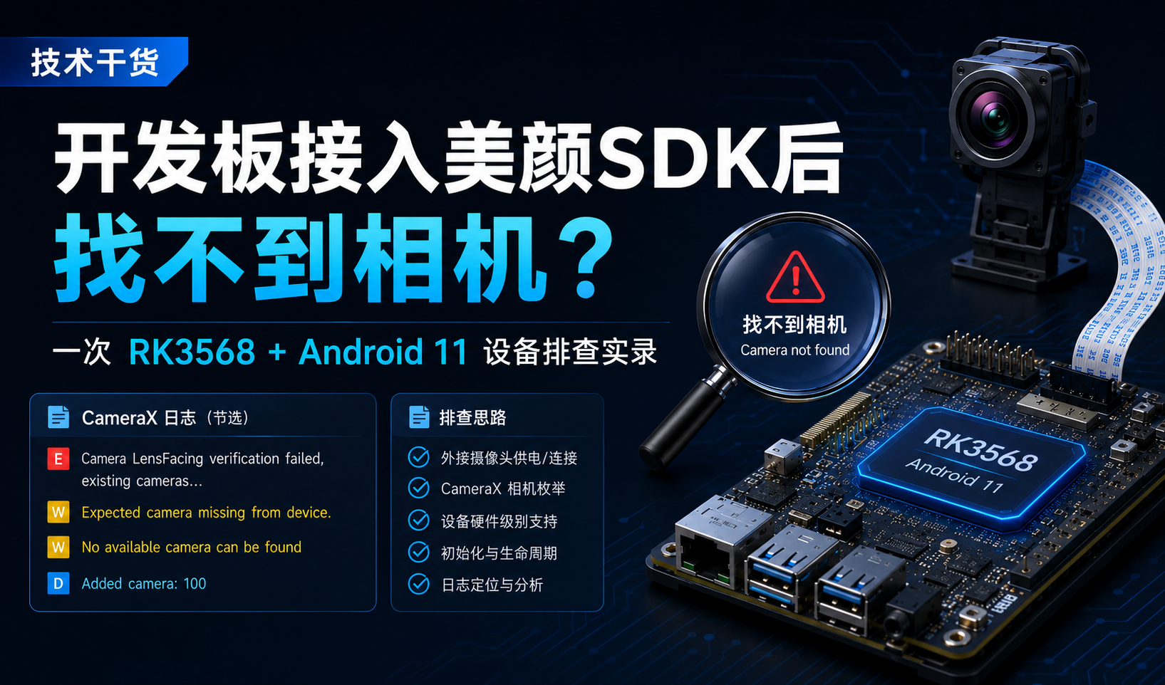 开发板接入美颜 SDK 后&ldquo;找不到相机&rdquo;？设备排查实录记
